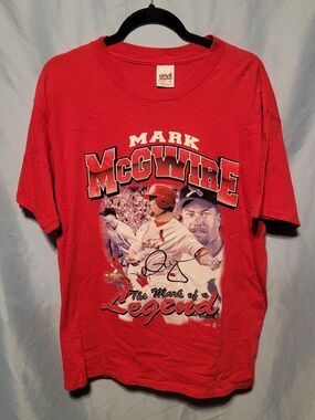 VTG 1998 St. Louis Cardinals Mark McGuire Mark of a Legend T-Shirt Size XL
